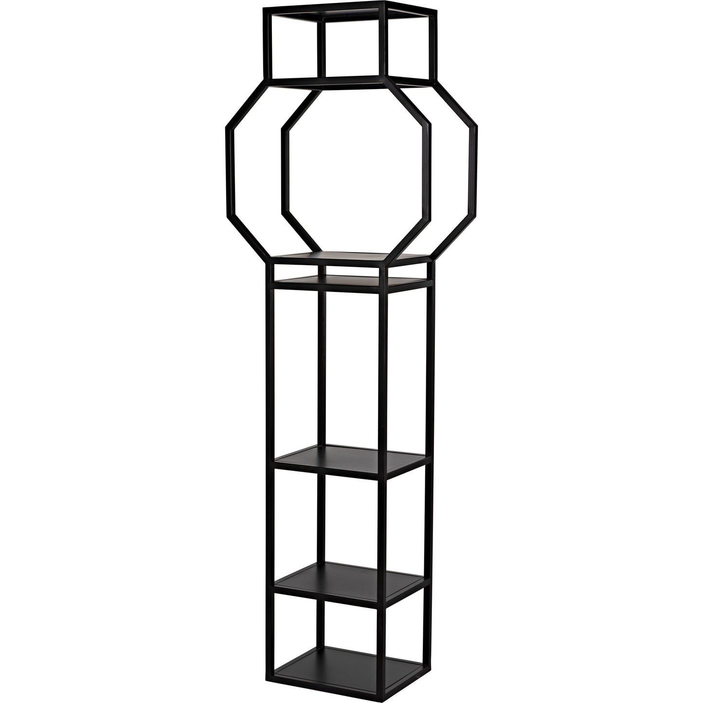 006 SI-1755529 | Additional Silo | Downtown II Bookcase by Noir in black. Made from metal in a eclectic & global style.