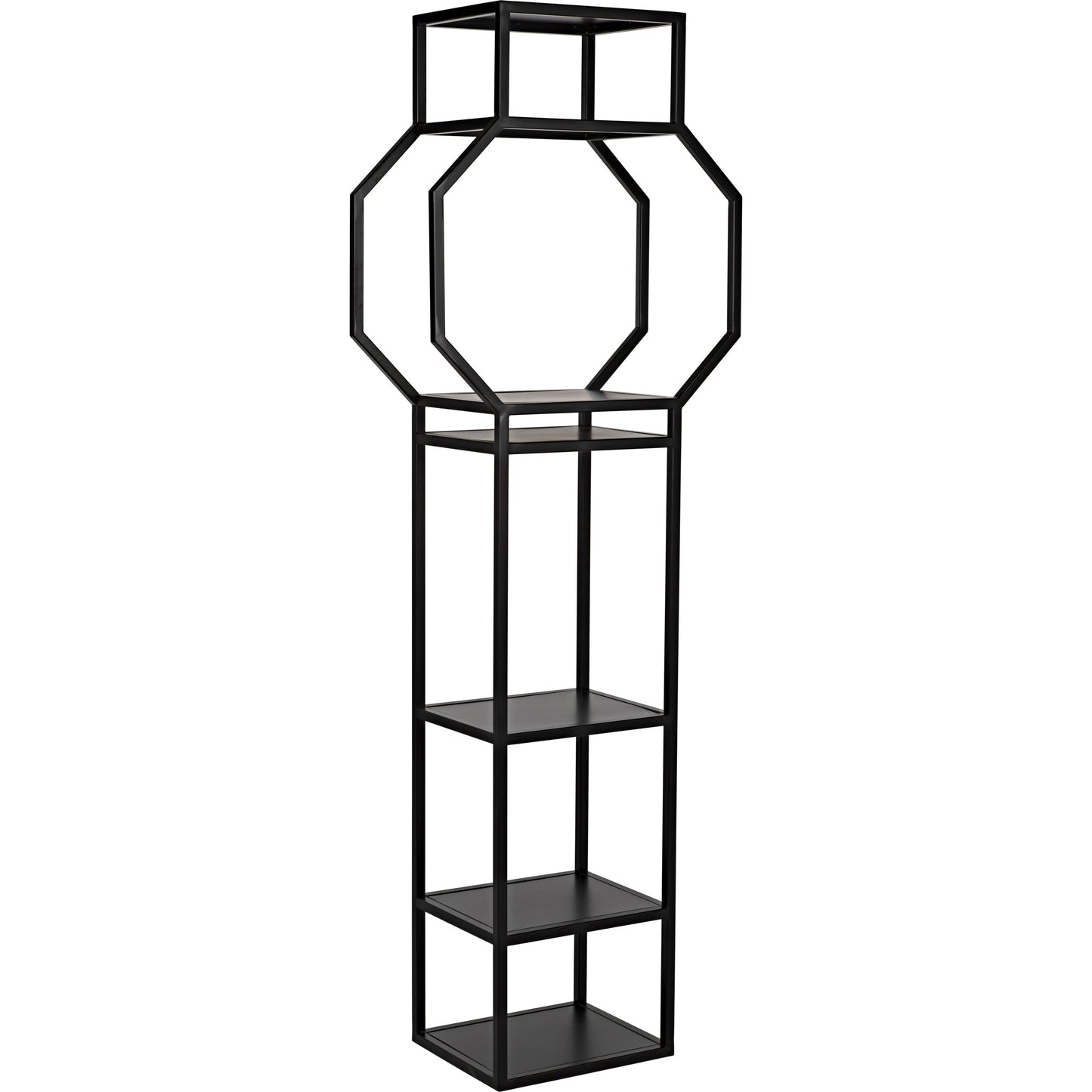 001 SI-1755529 | Additional Silo | Downtown II Bookcase by Noir in black. Made from metal in a eclectic & global style.