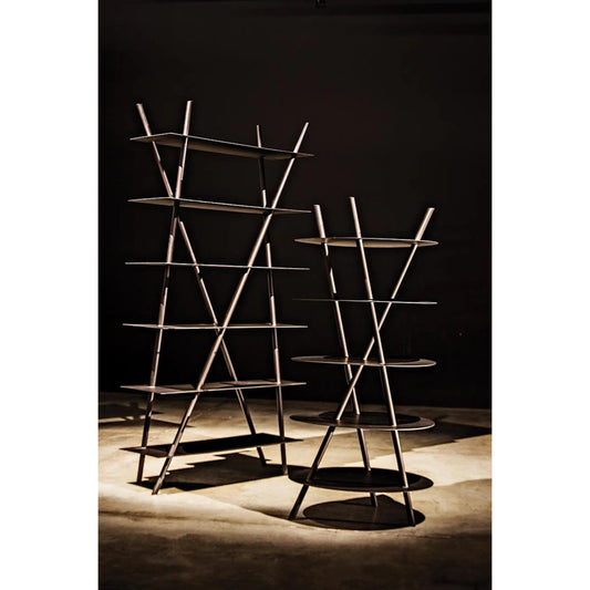 Gautama Shelf by Noir in matte black. Made from industrial steel in a modern style.