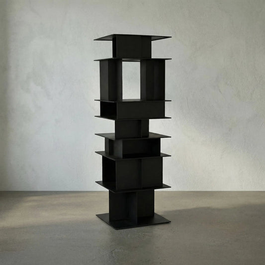Pisa Shelf by Noir in matte black. Made from industrial steel in a modern style.