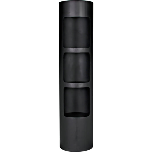 Reverso Bookcase by Noir in matte black. Made from industrial steel in a modern style.