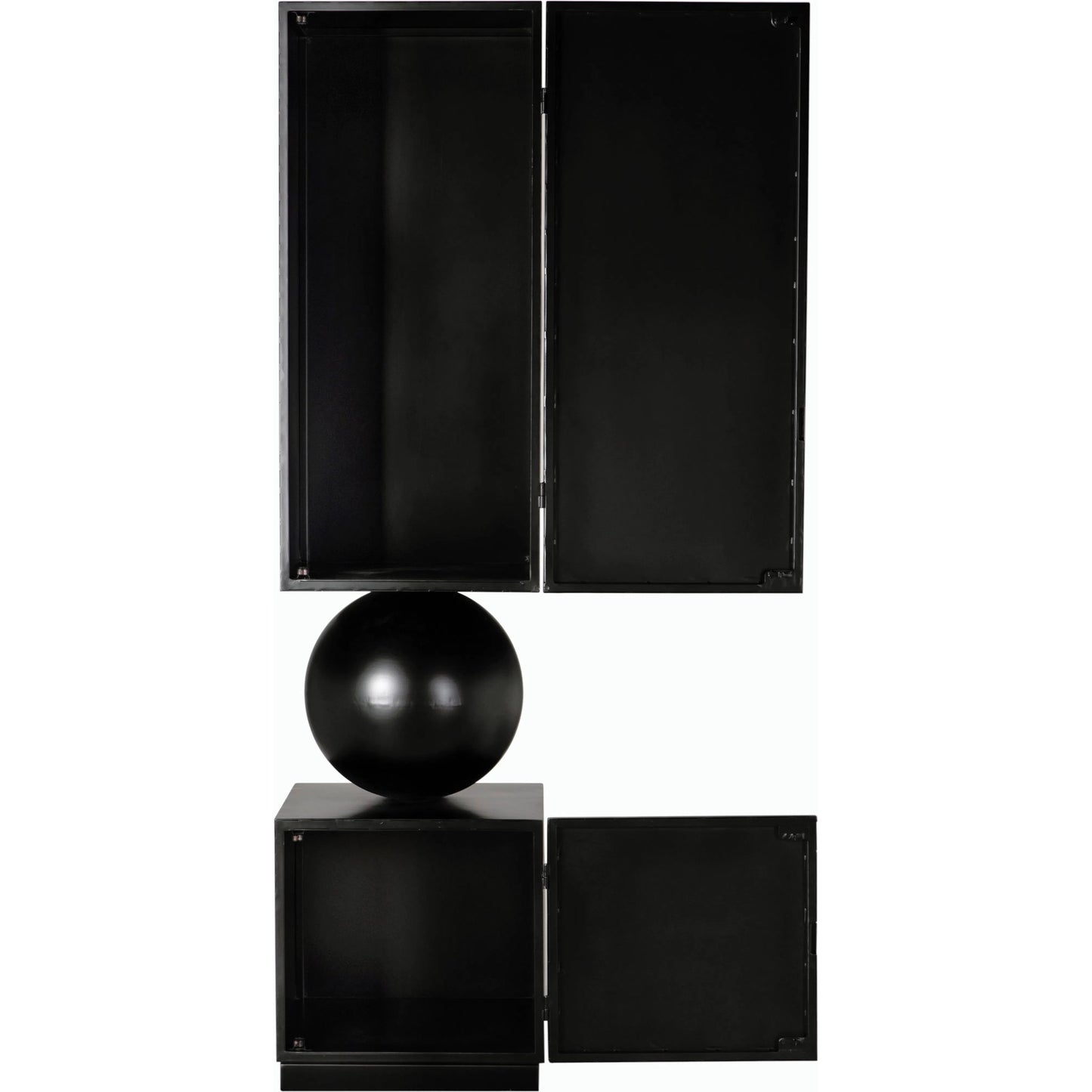 004 SI-2189478 | Unknown | Pillar Cabinet by Noir in matte black. Made from industrial steel in a modern style.