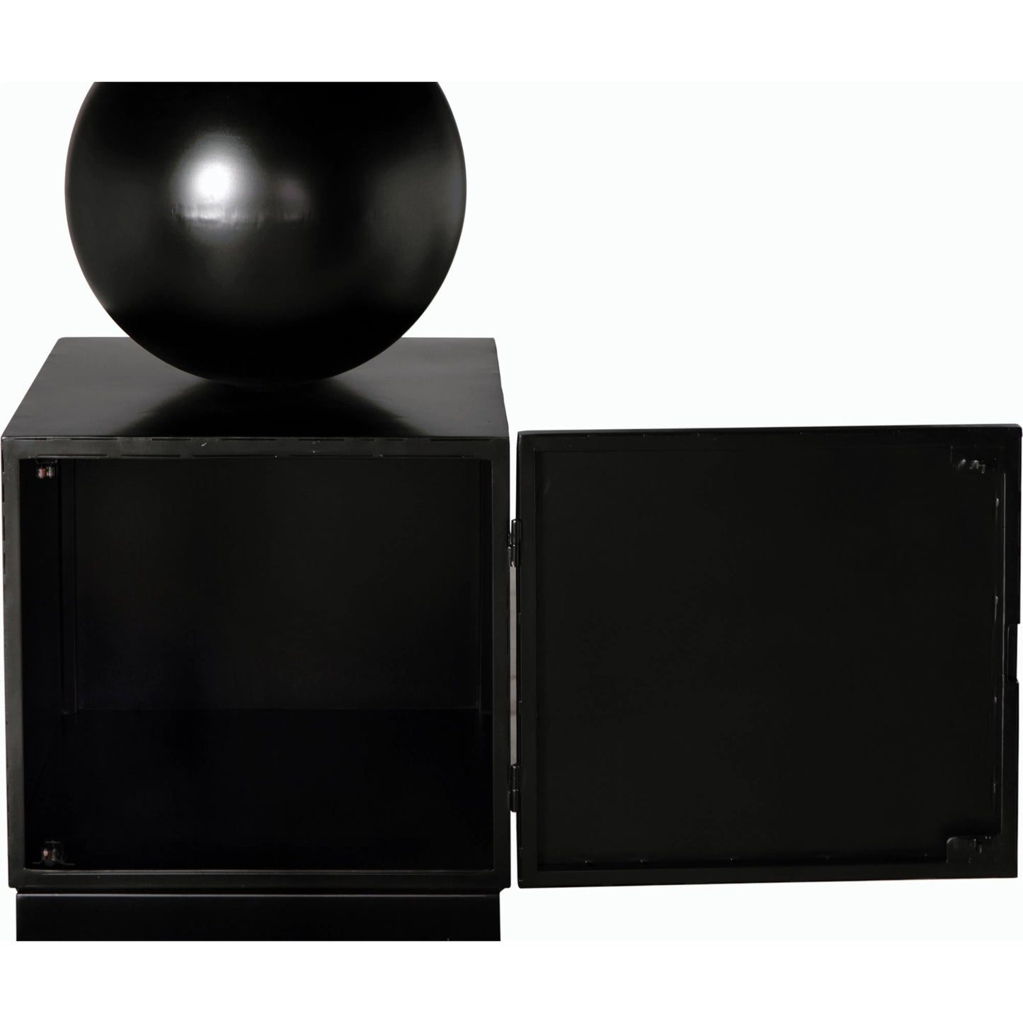 005 SI-2189478 | Unknown | Pillar Cabinet by Noir in matte black. Made from industrial steel in a modern style.