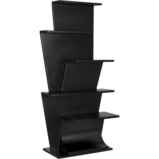 Zelda Bookcase by Noir in matte black. Made from industrial steel in a modern style.