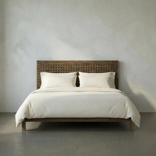 Quinnton Bed by Noir. Made from teak in a eclectic & global style.