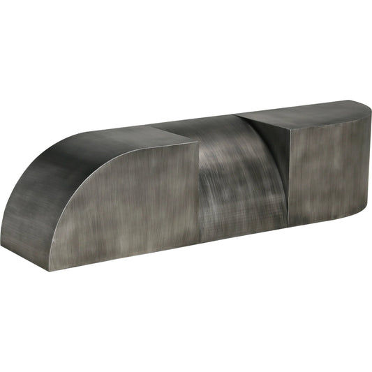 Crafter Bench by Noir in gun metal. Made from industrial steel in a modern style.