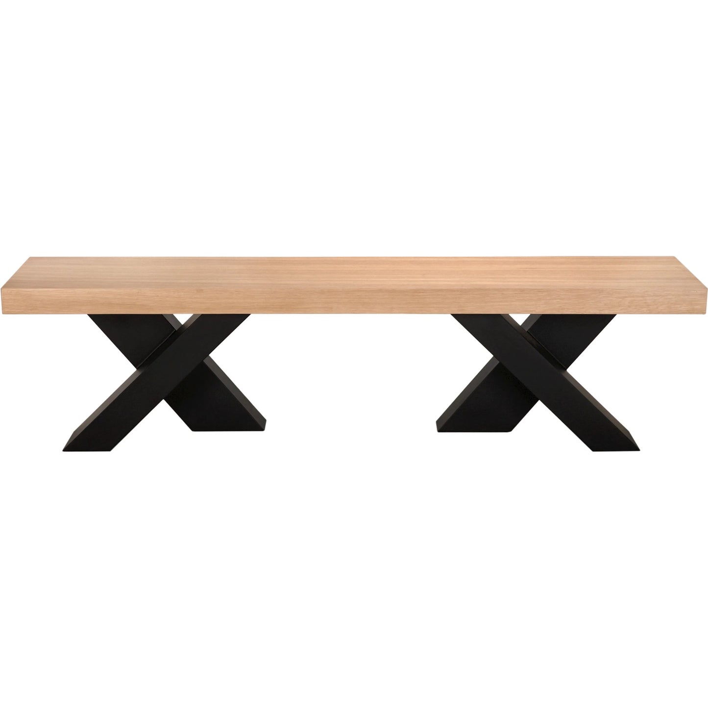 002 SI-2383630 | Additional Silo | Gravity Bench by Noir in white oak with clear flat. Made from white oak, industrial steel in a unique style.