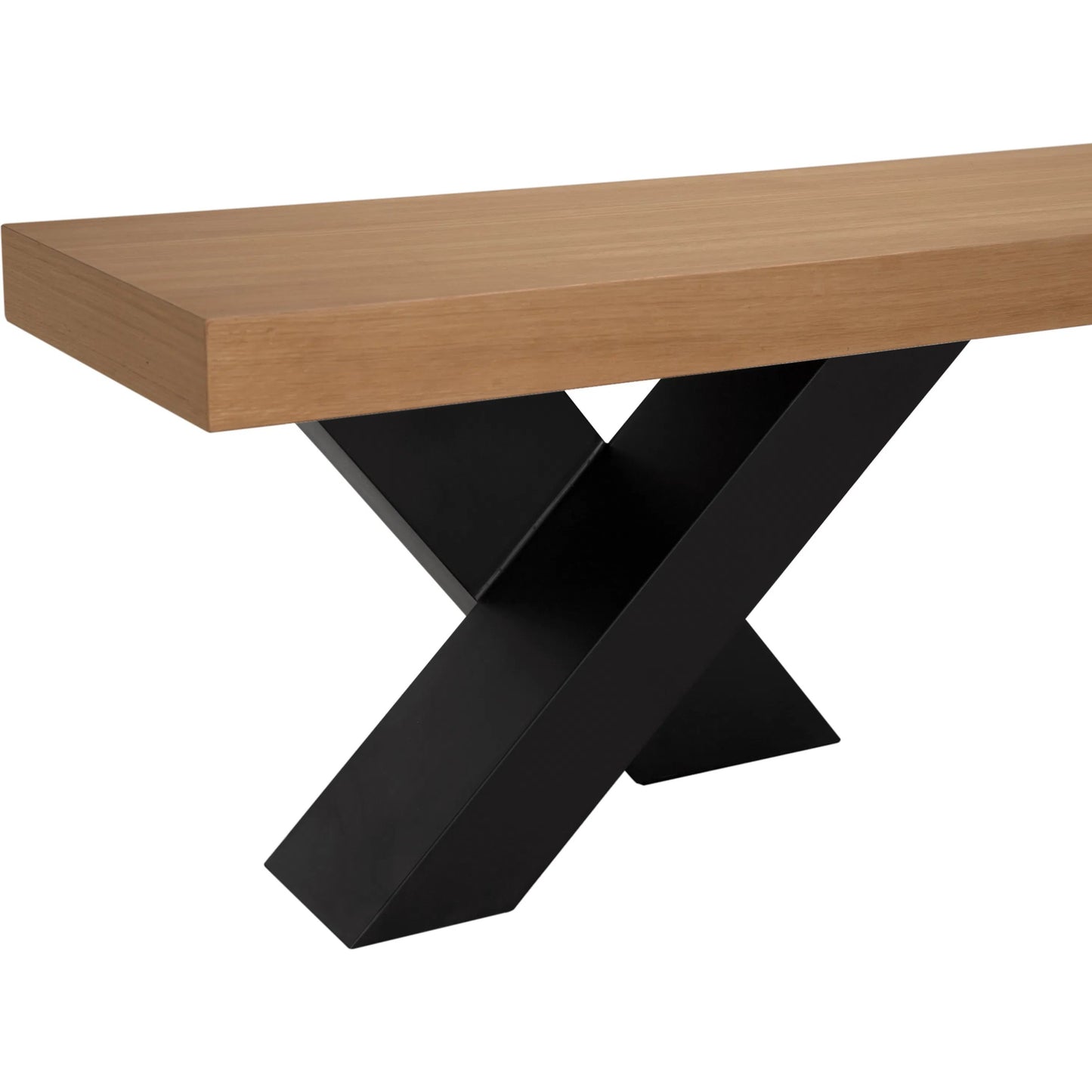 003 SI-2383630 | Additional Silo | Gravity Bench by Noir in white oak with clear flat. Made from white oak, industrial steel in a unique style.