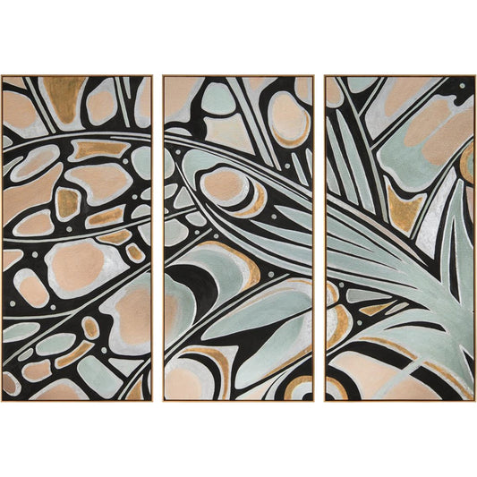 001 SI-1903977 | Primary Silo | Shaye Rawson's Butterflies (Set of Three) by John-Richard in gold. Made from unique in a transitional style.