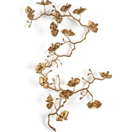 Brass Orchid Wall Sculpture II by John-Richard in brass. Made from unique in a modern style.