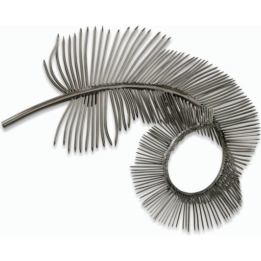 Coiled Silver Plume by John-Richard. Made from unique in a modern style.
