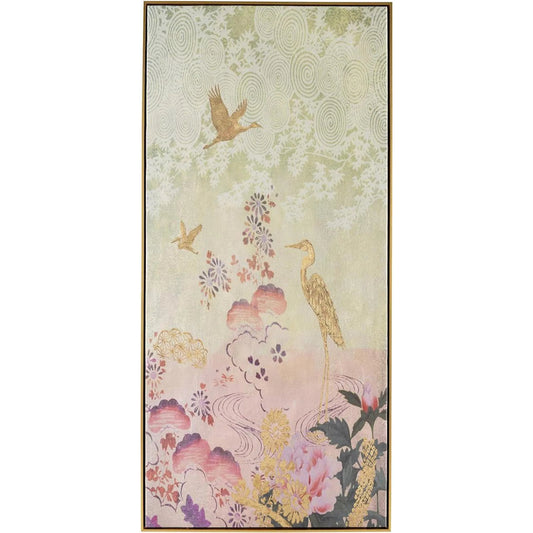 Belle Poesia's Meditation by John-Richard in multicolored, gold and print on silk. Made from silk in a traditional style.