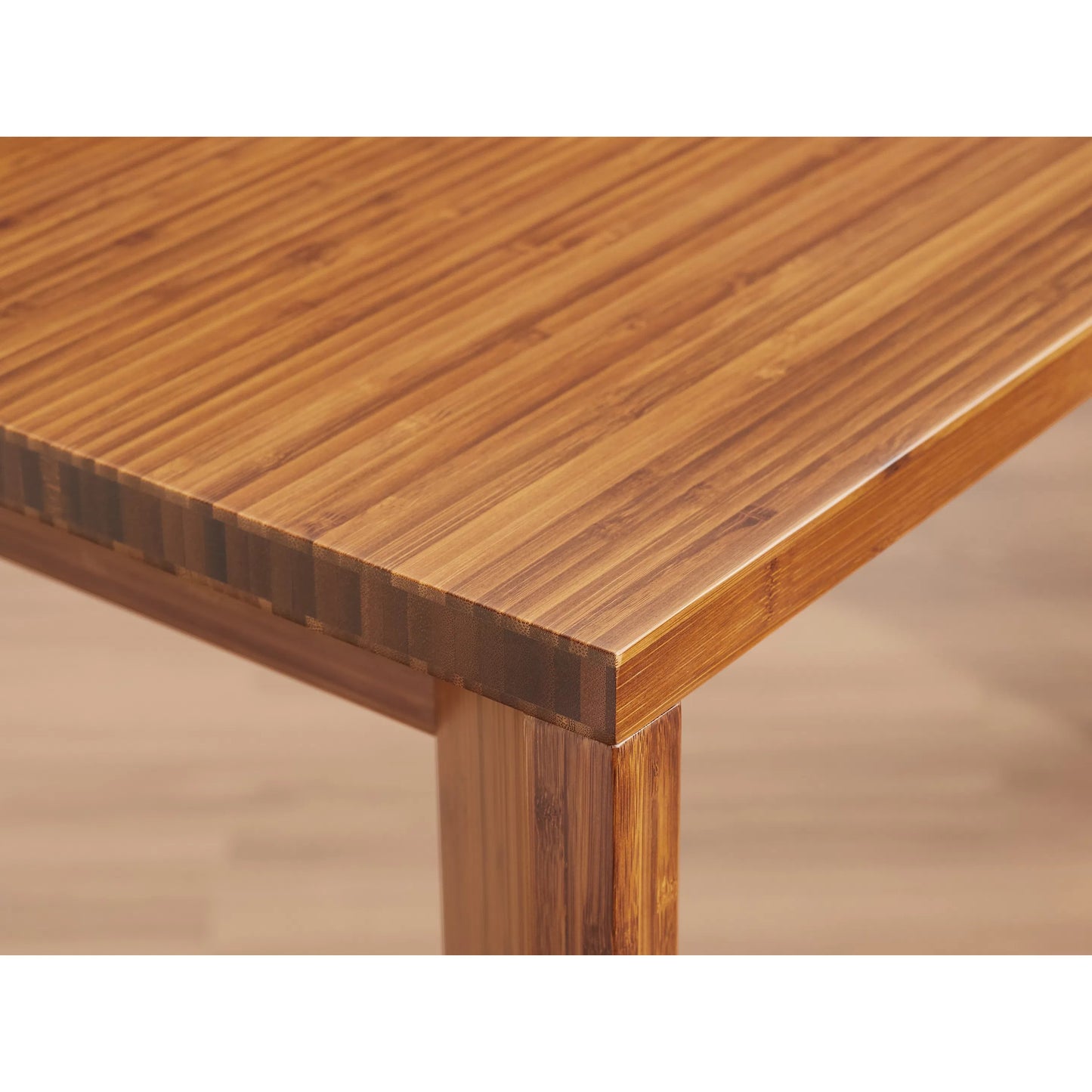 004 SI-2449203 | Closeup | Brix Counter Table by Greenington in amber. Made from 100% solid moso bamboo in a transitional style.