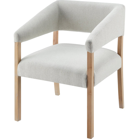 001 SI-2053415 | Primary Silo | Grace Dining Chair - 497029 by Surya in cream, clear and wood finish. Made from top: polyesterupholstery: polyester, base: beech wood, fill: 100% polyurethane foam in a modern style.