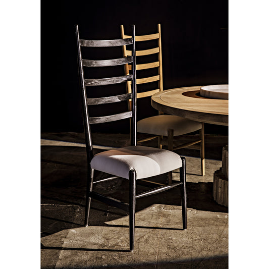 Ladder Chair by Noir in hand rubbed black. Made from mahogany in a cottage & farmhouse style.