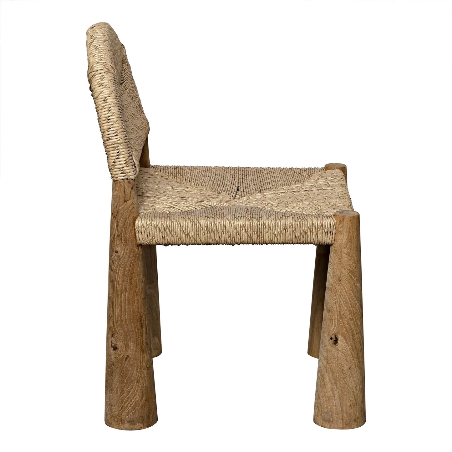 009 SI-2189455 | Unknown | Laredo Chair with Synthetic Woven by Noir in clear coat flat. Made from teak and synthetic woven in a modern style.