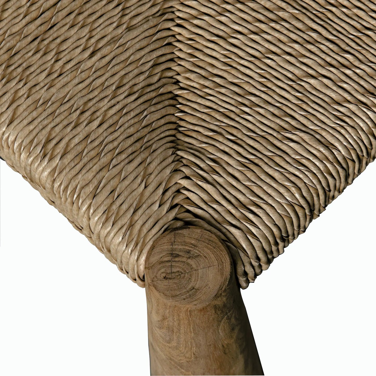002 SI-2189455 | Unknown | Laredo Chair with Synthetic Woven by Noir in clear coat flat. Made from teak and synthetic woven in a modern style.