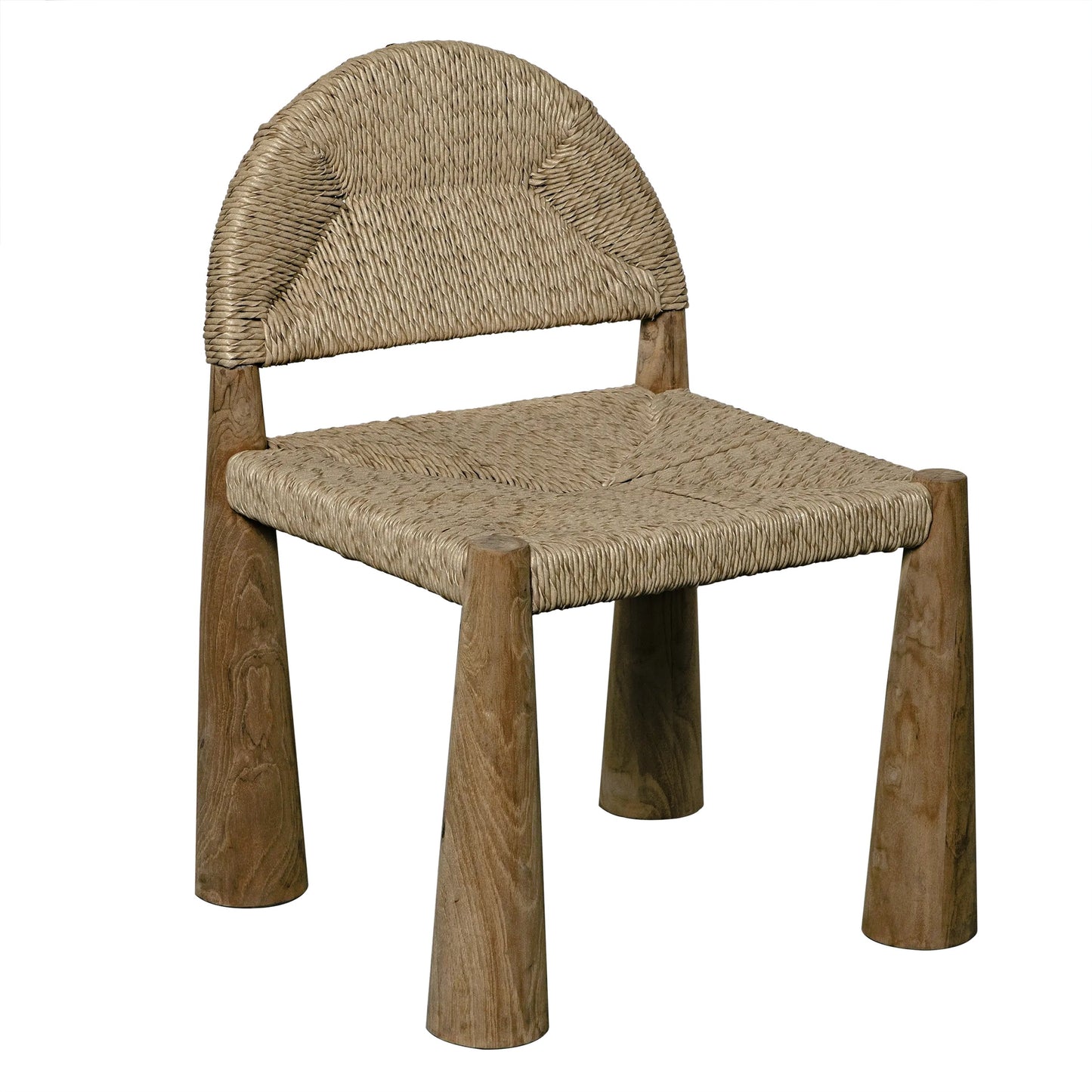 001 SI-2189455 | Unknown | Laredo Chair with Synthetic Woven by Noir in clear coat flat. Made from teak and synthetic woven in a modern style.