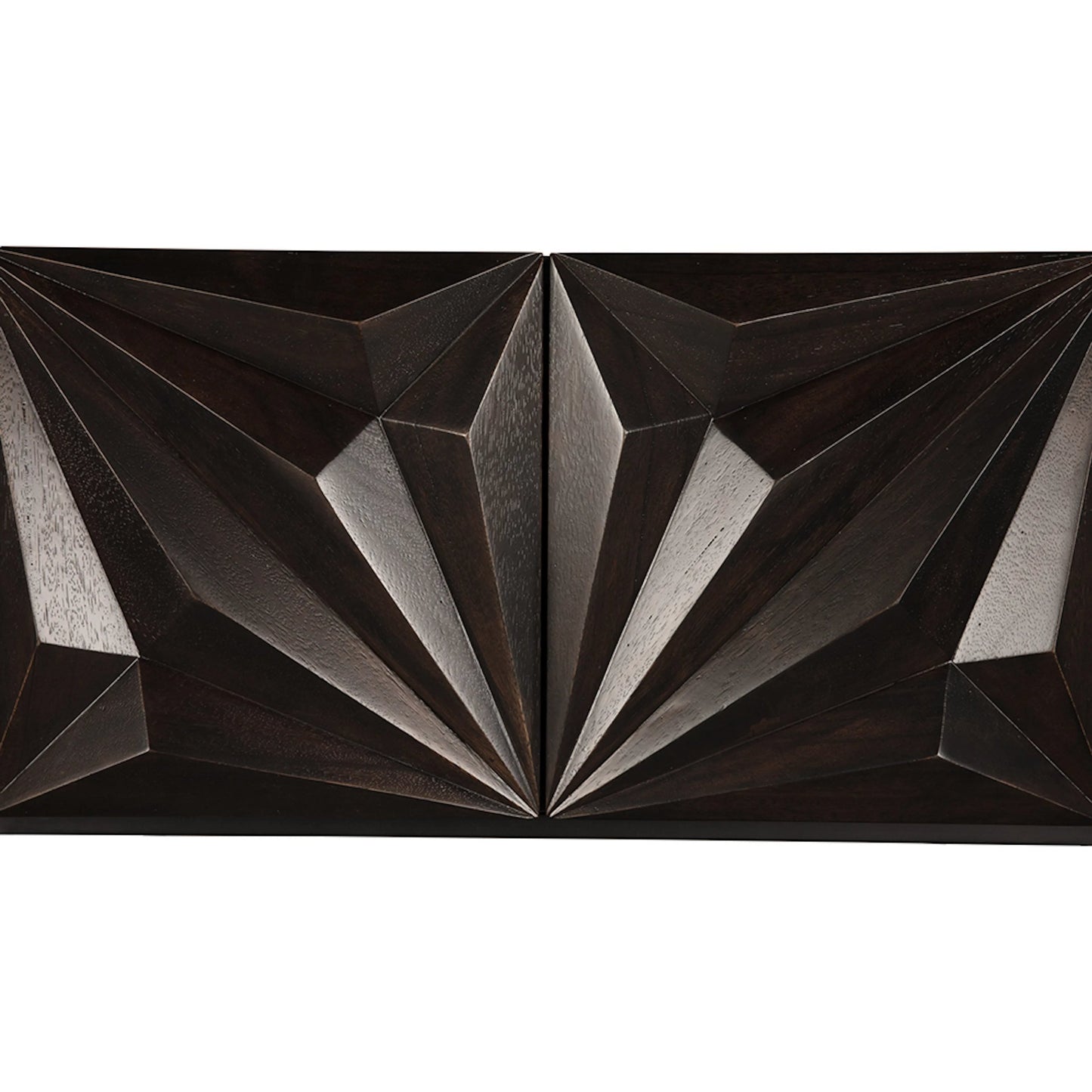 012 SI-2383634 | Closeup | Zurich Console in Ebony by Noir in ebony walnut. Made from walnut, veneer, iron in a unique style.