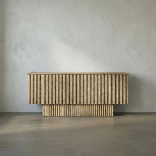 Mr. Smith Sideboard by Noir in washed walnut. Made from walnut and veneer in a eclectic & global style.