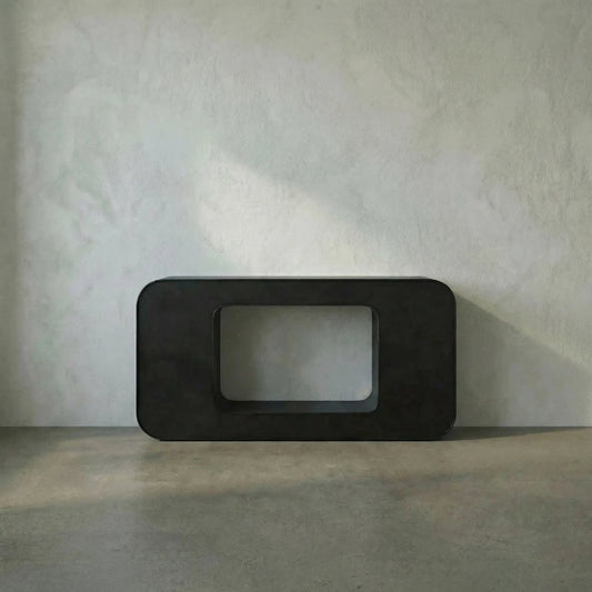 Shylock Console by Noir in black. Made from metal in a modern style.