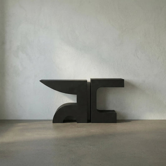 Shiba Console by Noir in black. Made from metal in a eclectic & global style.