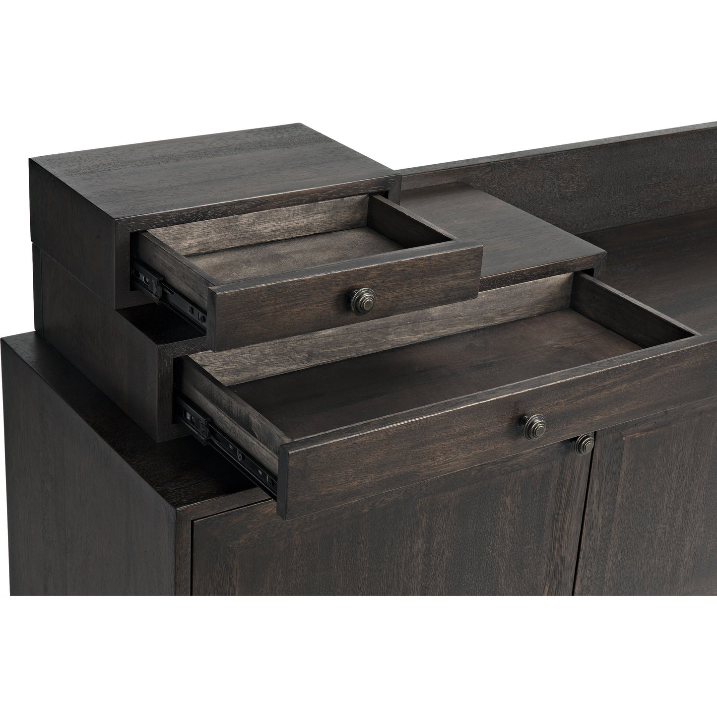 005 SR-834026 | Closeup | Hermes Sideboard by Noir in ebony walnut. Made from walnut in a eclectic & global style.