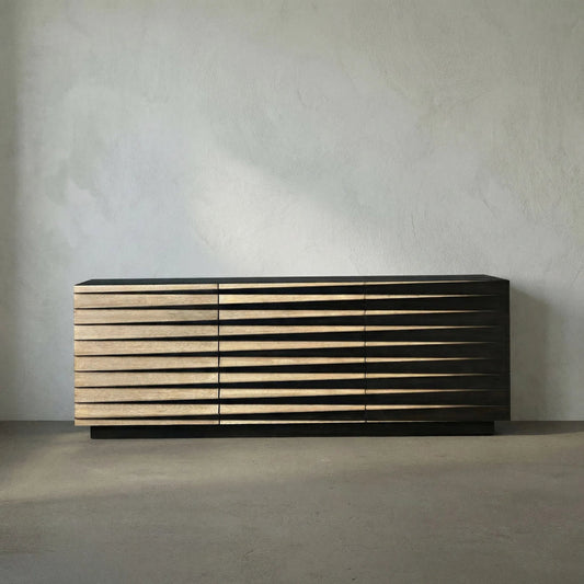 Tyson Sideboard by Noir in ebony walnut, washed walnut. Made from walnut in a modern style.