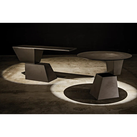 Pieta Console by Noir in matte black. Made from industrial steel in a modern style.