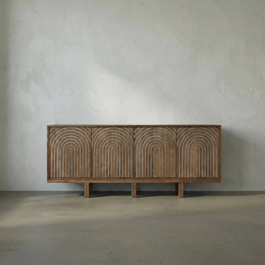 Ryder Sideboard by Noir in dark walnut. Made from walnut and veneer in a modern style.