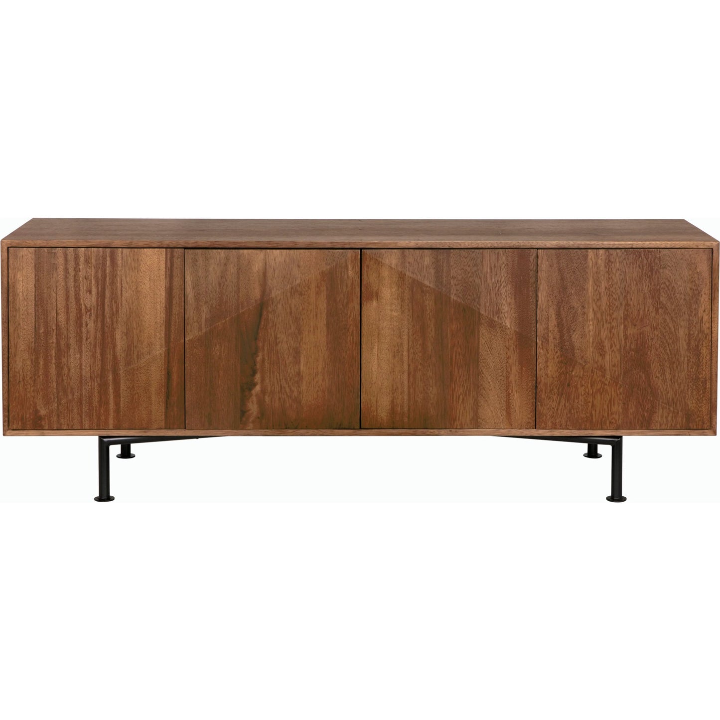 003 SI-2189456 | Unknown | Lionell Sideboard by Noir in dark walnut. Made from walnut, veneer and industrial steel in a modern style.