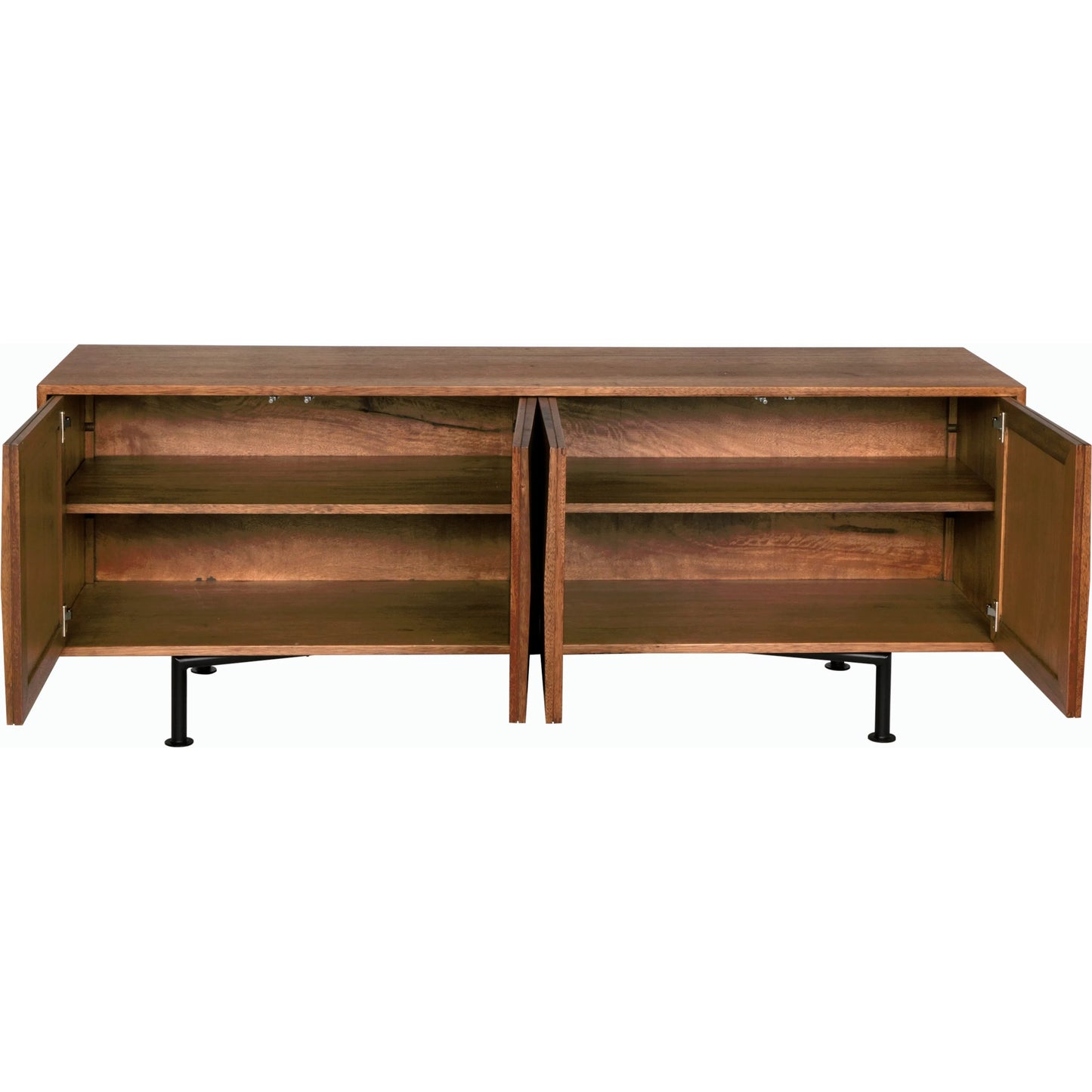 004 SI-2189456 | Unknown | Lionell Sideboard by Noir in dark walnut. Made from walnut, veneer and industrial steel in a modern style.