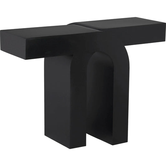 Emporium Console by Noir in matte black. Made from industrial steel in a modern style.