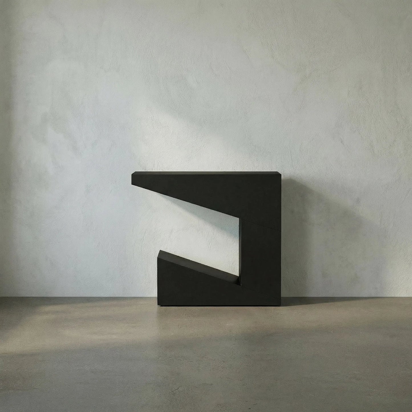 007 SI-2254137 | Lifestyle | Devo Console by Noir in matte black. Made from industrial steel in a modern style.