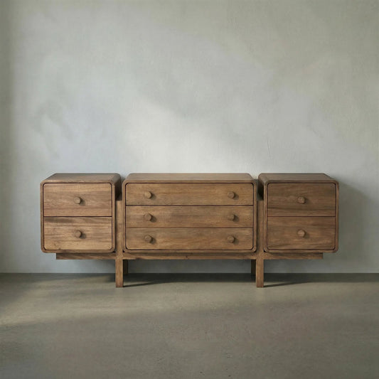 Minsk Sideboard by Noir in dark walnut. Made from walnut in a traditional style.