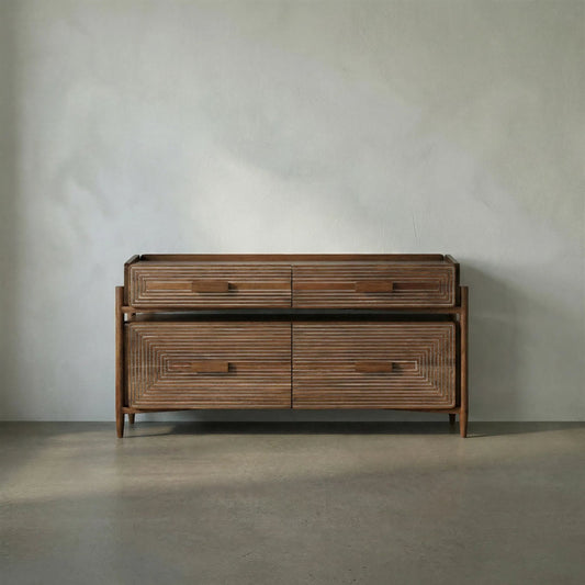 Savino Sideboard by Noir in dark walnut. Made from walnut in a traditional style.