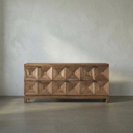 Musashi 6 Drawer Cabinet by Noir. Made from walnut, veneer in a traditional style.