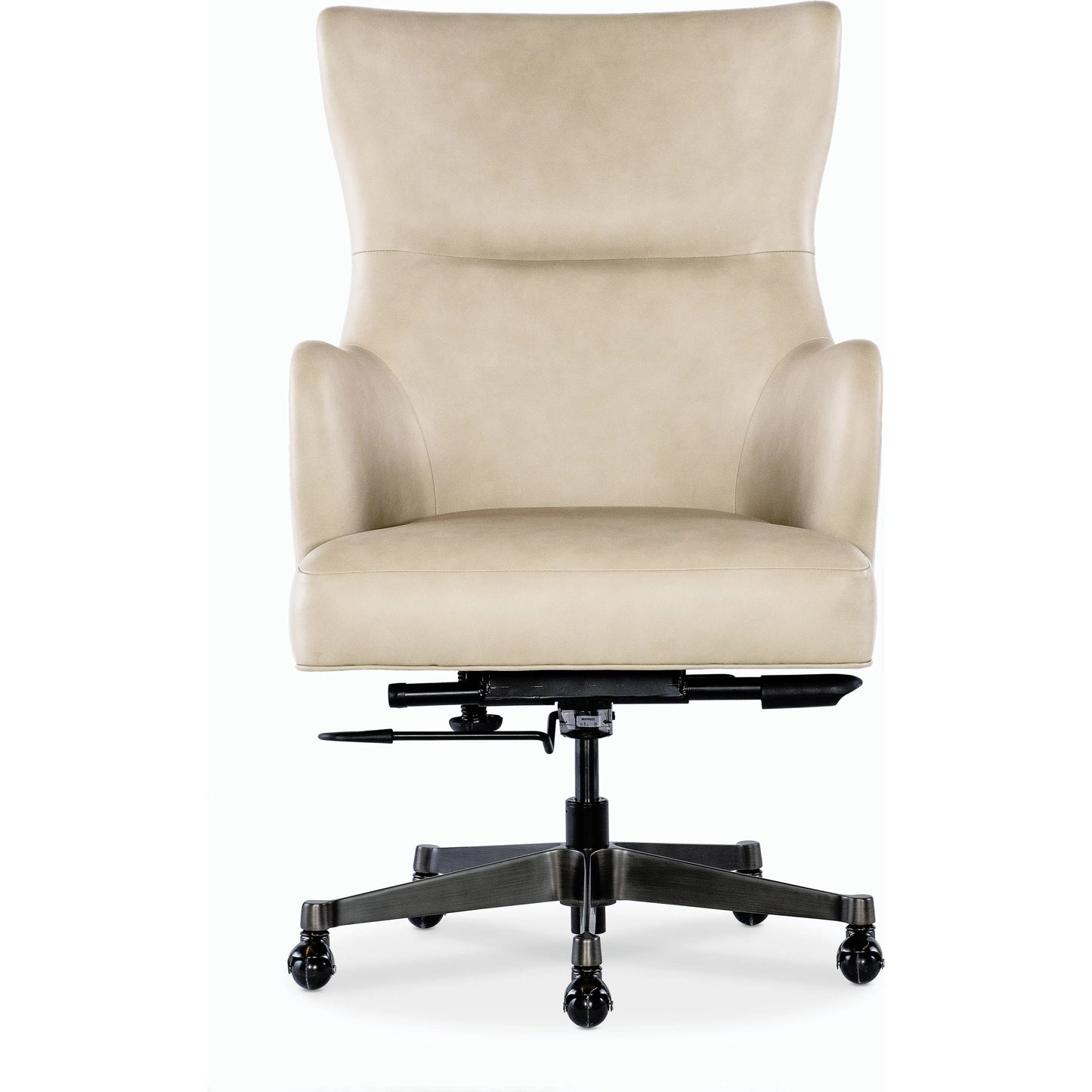 004 SI-2185862 | Additional Silo | Lazzaro Executive Tilt Swivel Chair by Hooker Furniture in beige. Made from leather in a modern style.