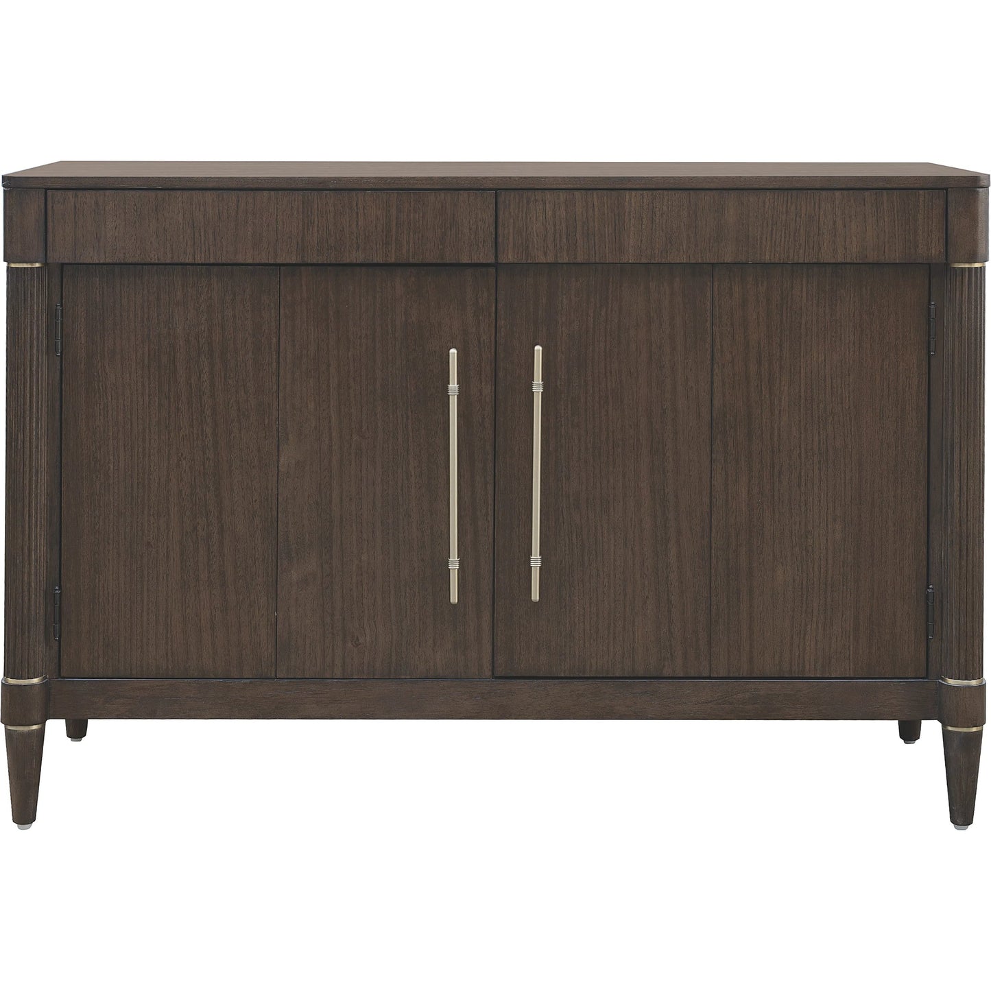 002 SI-2449356 | Additional Silo | Asher Park 2 Door Server with Storage Drawer by Pulaski Furniture in piano brown. Made from eucalyptus veneers in a unique style.