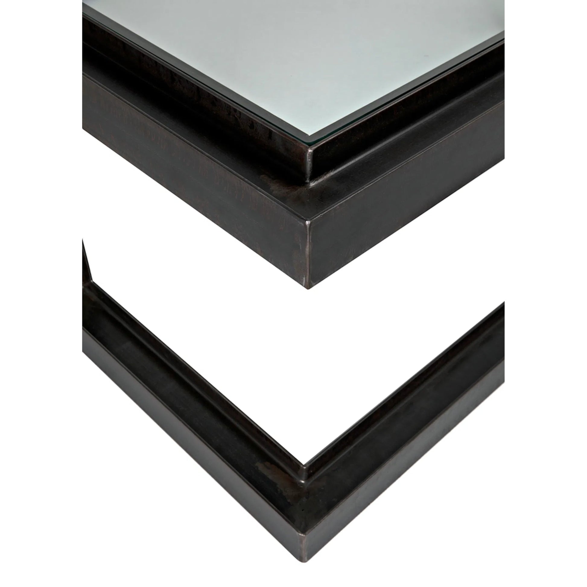 Structure Metal Desk by Noir in metal, glass. Made from metal, glass in a modern style.