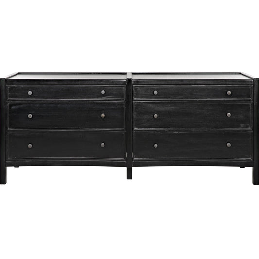 001 SI-1707230 | Primary Silo | Hampton Dresser by Noir in hand rubbed black. Made from mahogany in a cottage & farmhouse style.