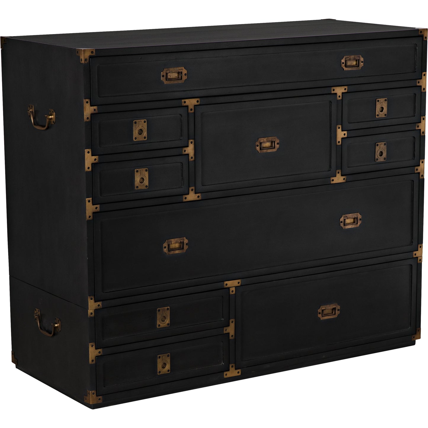 016 SI-1956833 | Additional Silo | Charles Chest by Noir in pale. Made from mahogany with brass handles in a transitional style.