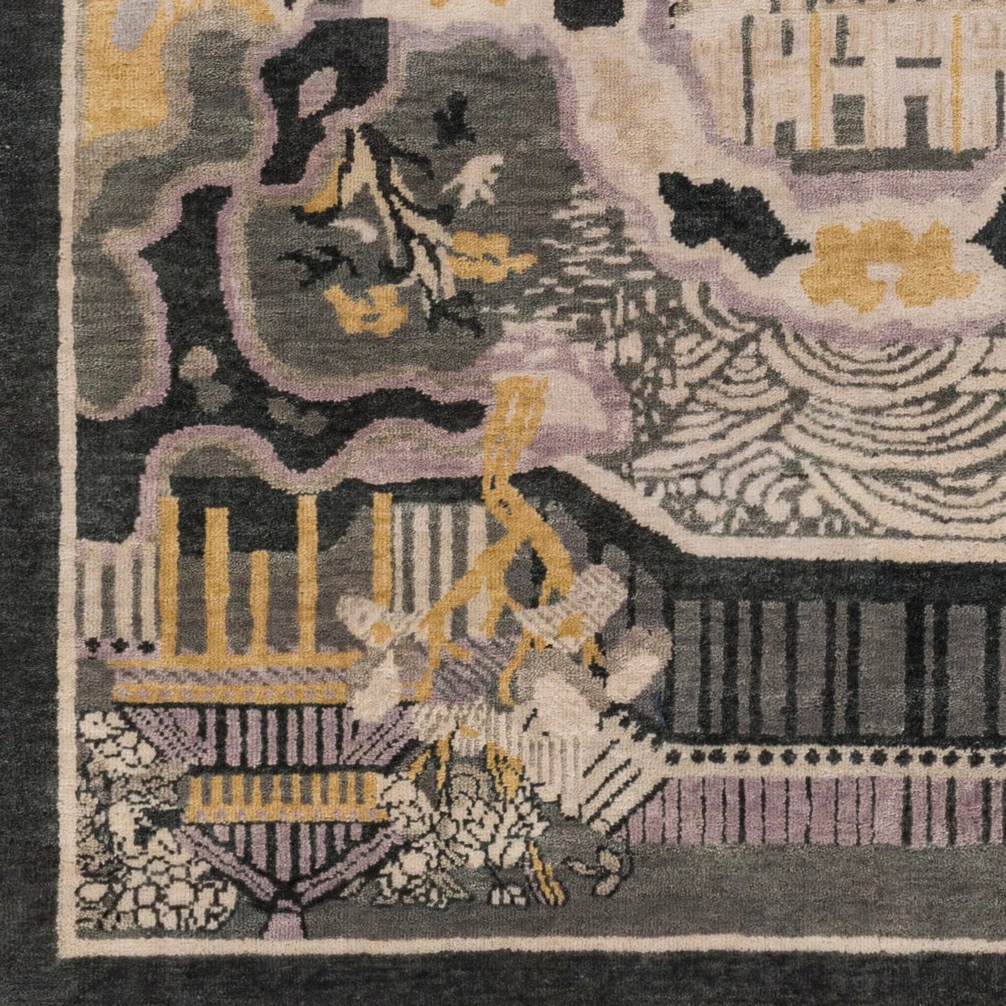011 63467-25721,63467-25722 | Closeup | Geisha Rug - 12930 by Surya. Made from wool in a unique style.