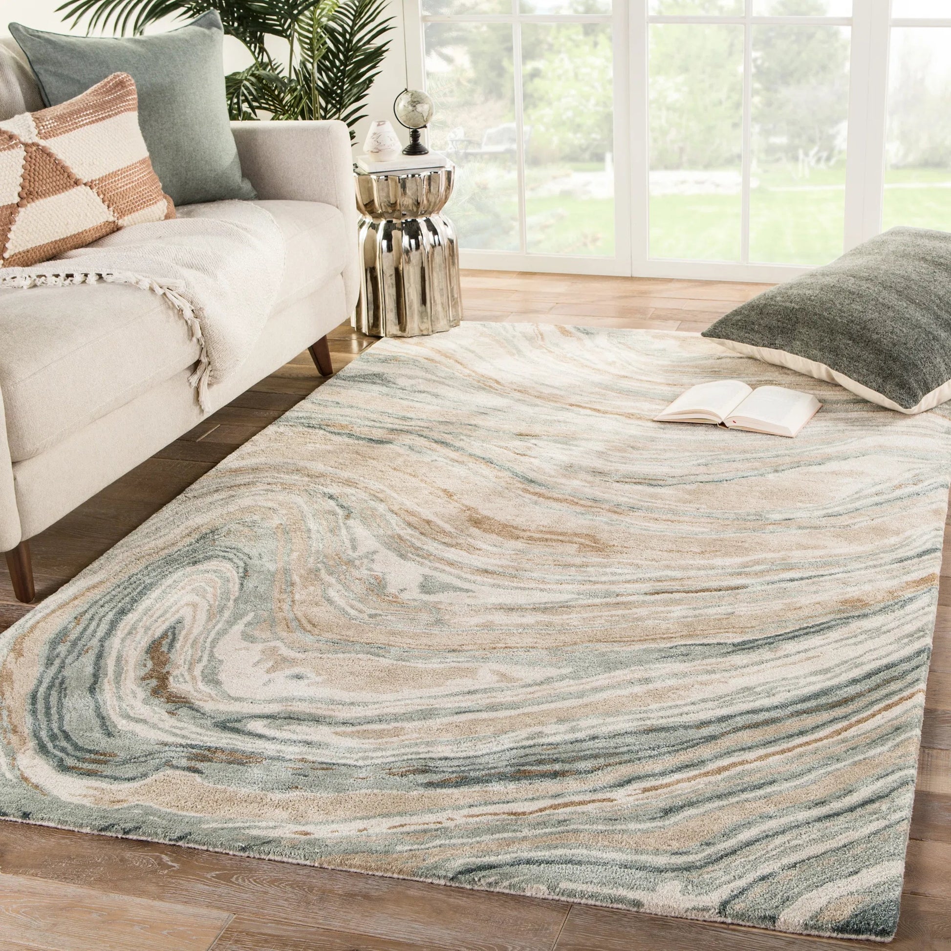 Genesis GES33 Rug by Jaipur Living in taupe, blue. Made from unique in a unique style.