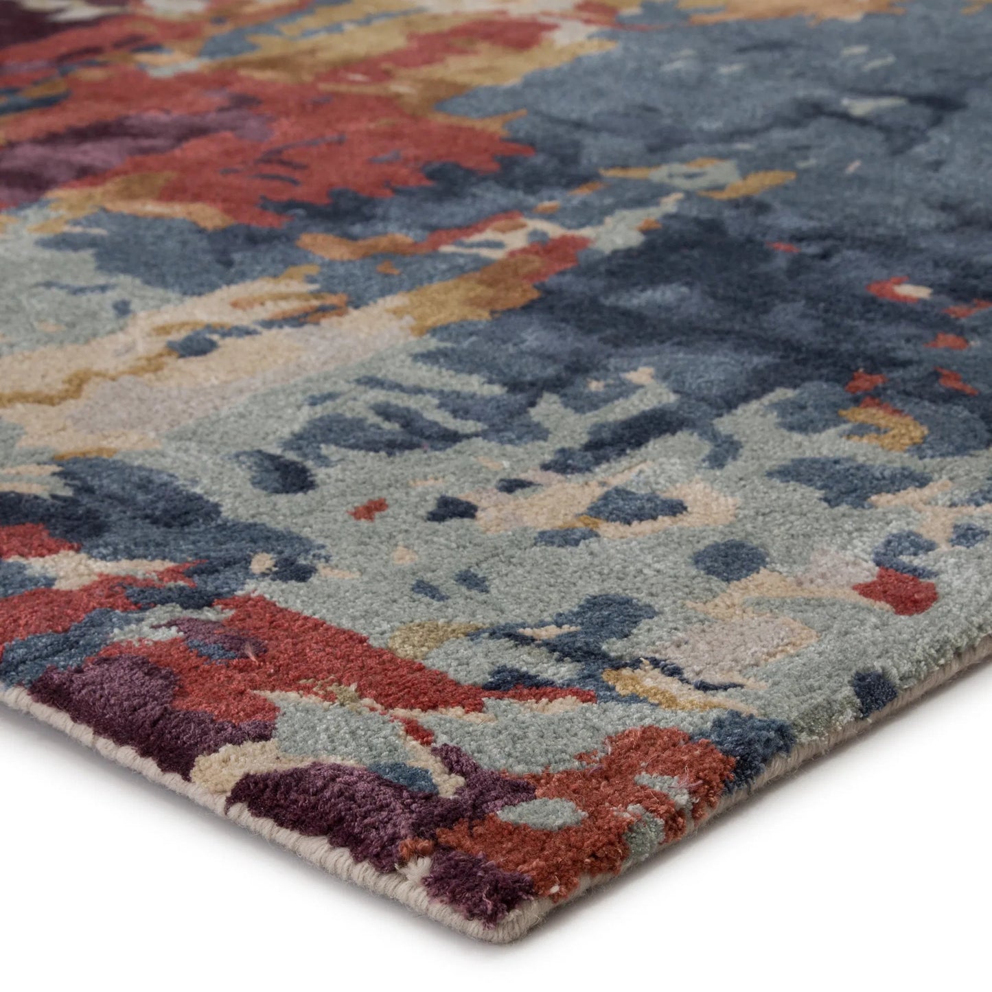 003 SI-2354500,SI-2386160 | Closeup | Genesis GES45 Rug by Jaipur Living in red, blue. Made from unique in a unique style.