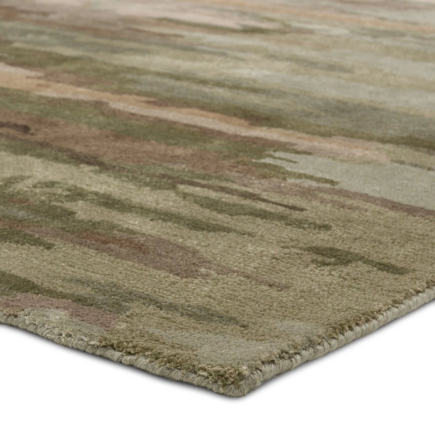 004 SI-2354503,SI-2354504,SI-2354505,SI-2354506,SI-2386173 | Closeup | Genesis GES62 Rug by Jaipur Living in green, brown, cream. Made from unique in a unique style.