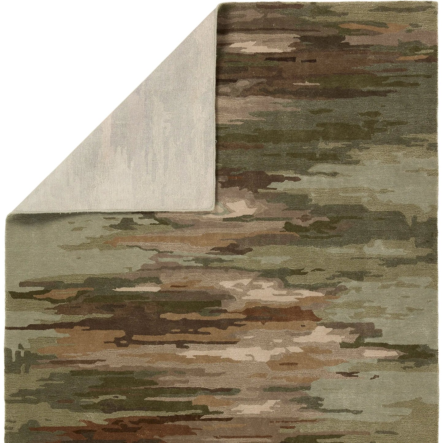 002 SI-2354503,SI-2354504,SI-2354505,SI-2354506,SI-2386173 | Closeup | Genesis GES62 Rug by Jaipur Living in green, brown, cream. Made from unique in a unique style.