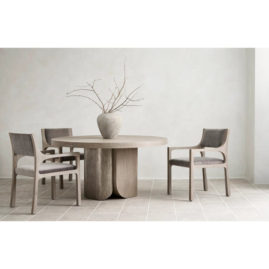 Nexus Dining Table by Bernhardt in forry, graphite. Made from wood, metal in a transitional style.
