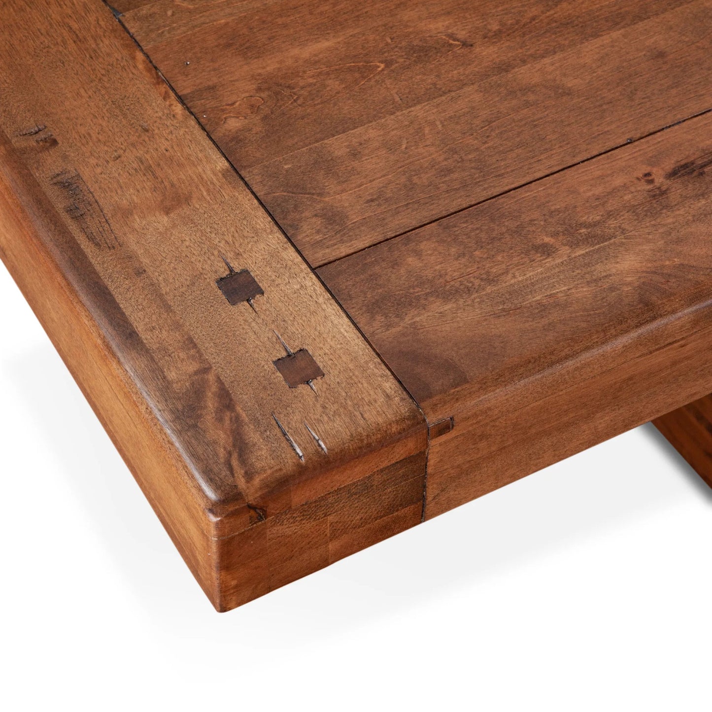 005 SI-2242741 | Closeup | Aspen Extension Dining Table by World Interiors in browns and earth. Made from birch wood in a traditional style.