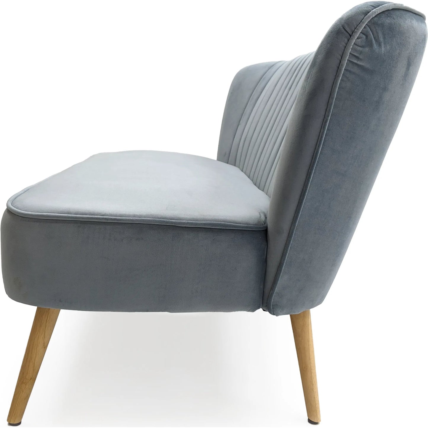 002 SI-2448720 | Additional Silo | Blue Velvet Bench by Zentique in pale blue velvet. Made from velvet in a unique style.
